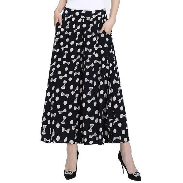 (US 14-20W) Plus Size Runway casual harem flare, high waist loose floral Wide leg pants Elegant Trouser Pants