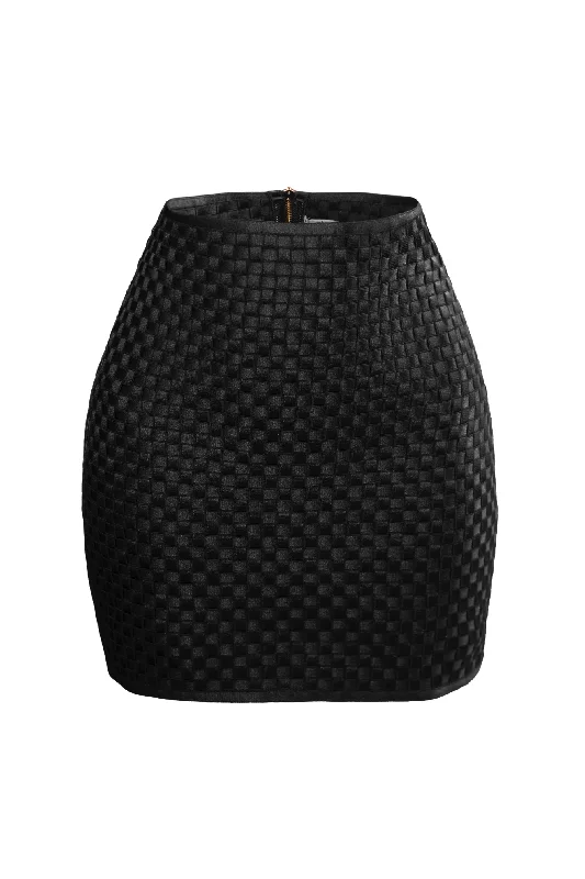 Nirvana black bondage skirt silk skirt lustrous