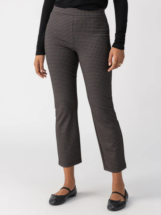 Carnaby Kick Crop Pant by Sanctuary in Shadow Check Sleek Black Pants