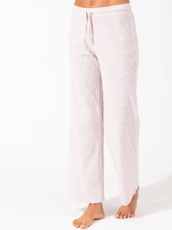 Cherie Wide-Leg Rib Pant Relaxed Fit Trousers