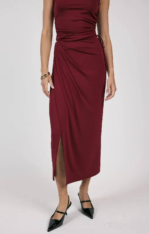 Fiery Spirit Midi Skirt a-line skirt cut