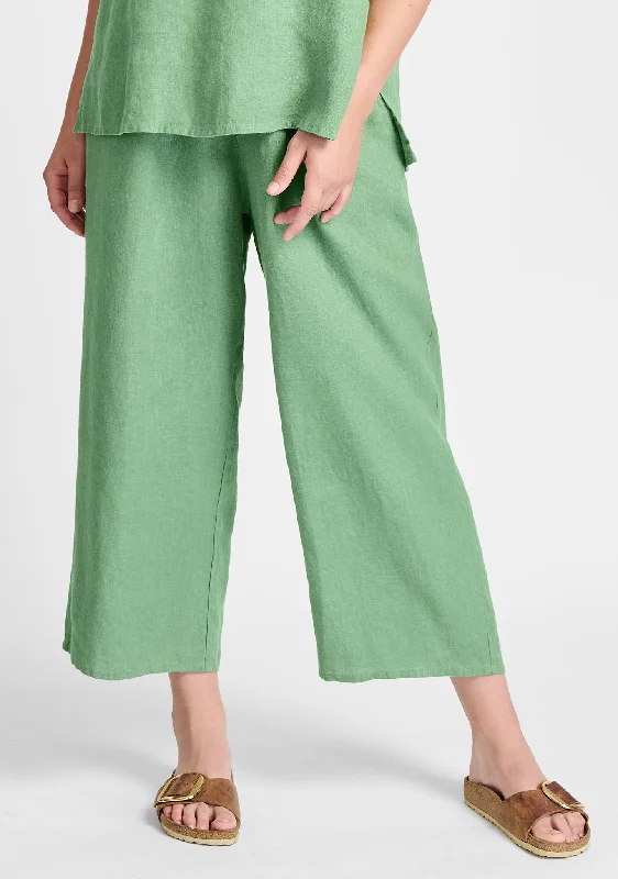 Floods - Linen Pants with Elastic Waist - FINAL SALE Formal Dress Pants