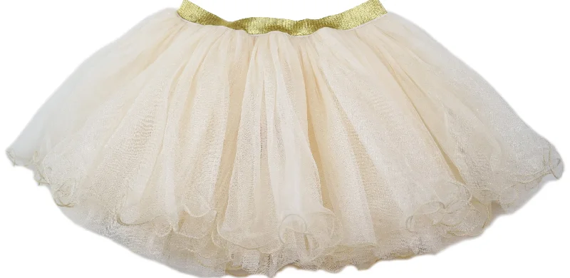 Gold Elastic Beige Tutu Skirt lace skirt delicate