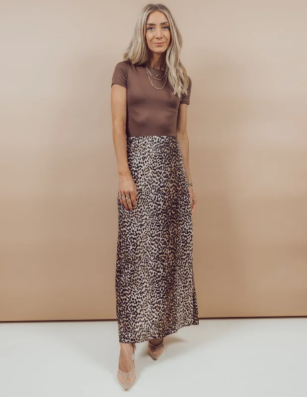 Irina Leopard Skirt leather skirt modern