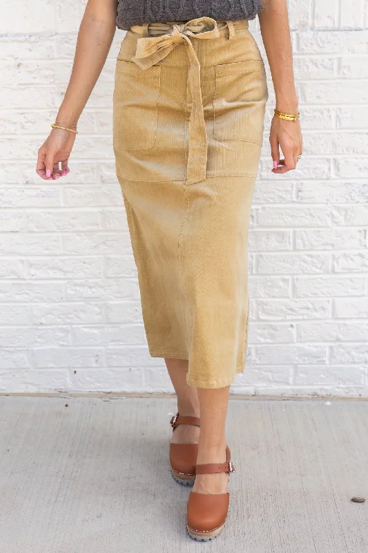 KATHY CORDUROY SKIRT pencil skirt chic