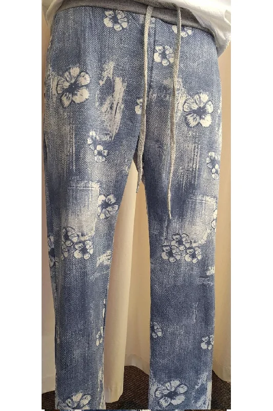 Italian Stretch Pants Pansy Lt Denim Soft Stretch Pants