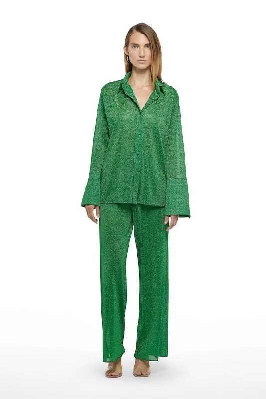 Lumiere Pants Emerald Green Elegant Trouser Pants