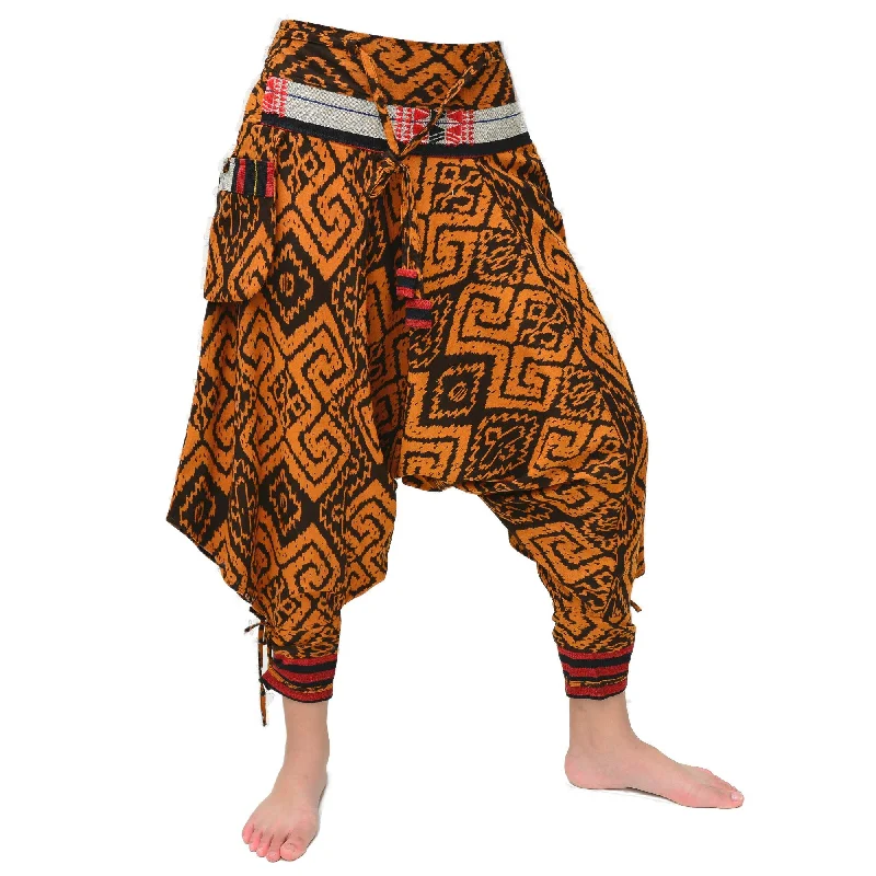 Samurai Pants Harem Pants Ninja Pants Men Women Brown 2 Tone Fashionable Sporty Pants