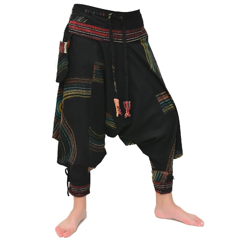 Samurai Pants Harem Pants Ninja Pants Men Women Hand Painted Wide-Legged Palazzos