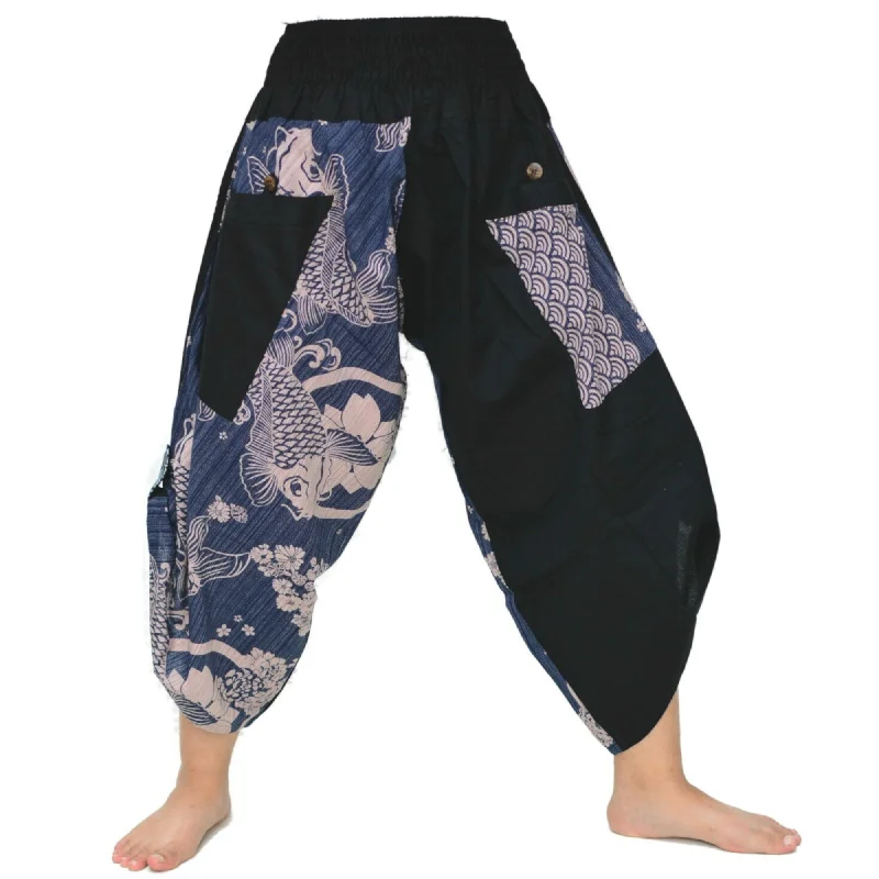 Samurai Pants Ninja Pants Yoga Pants Men Women Black Blue Trendy Velvet Pants