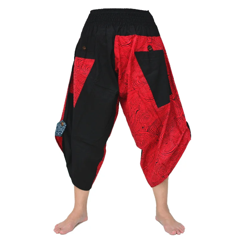 Samurai Pants Ninja Pants Yoga Pants Men Women Black Red Comfortable Cargo Pants