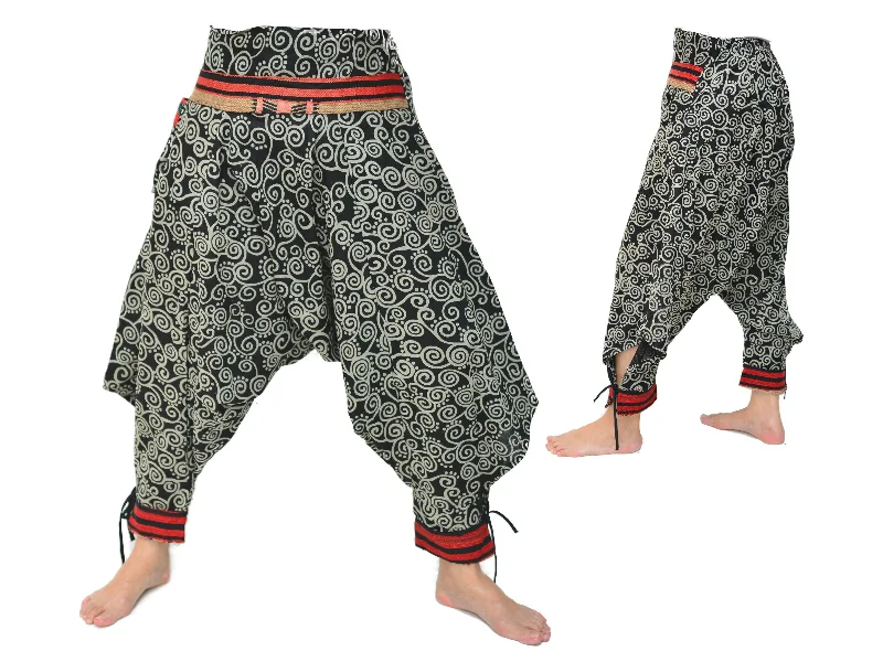 Samurai Style Harem Pants Men Women Black Grey Fashionable Jogger Pants