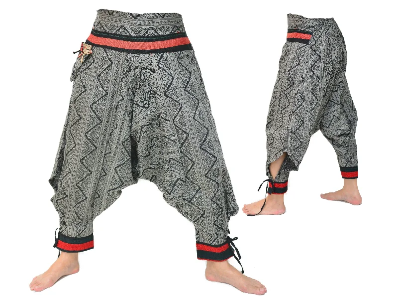 Samurai Style Harem Pants Men Women Black Grey Fashionable Work Pants