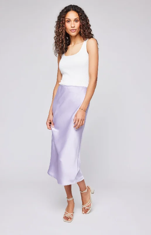 Selena Skirt - Orchid leather skirt modern