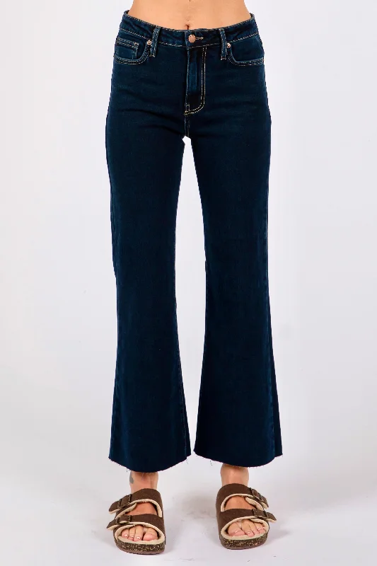 Sicily Scissor Cut Hem Pants by Letter to Juliet in Indigo Comfortable Cargo Pants