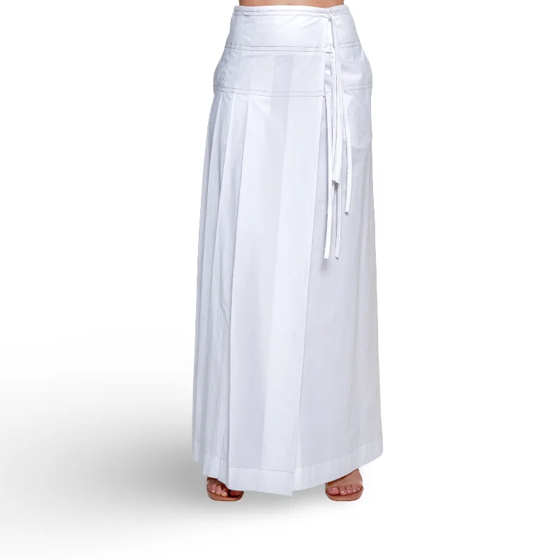 Stretch Poplin Long Skirt wool skirt warm