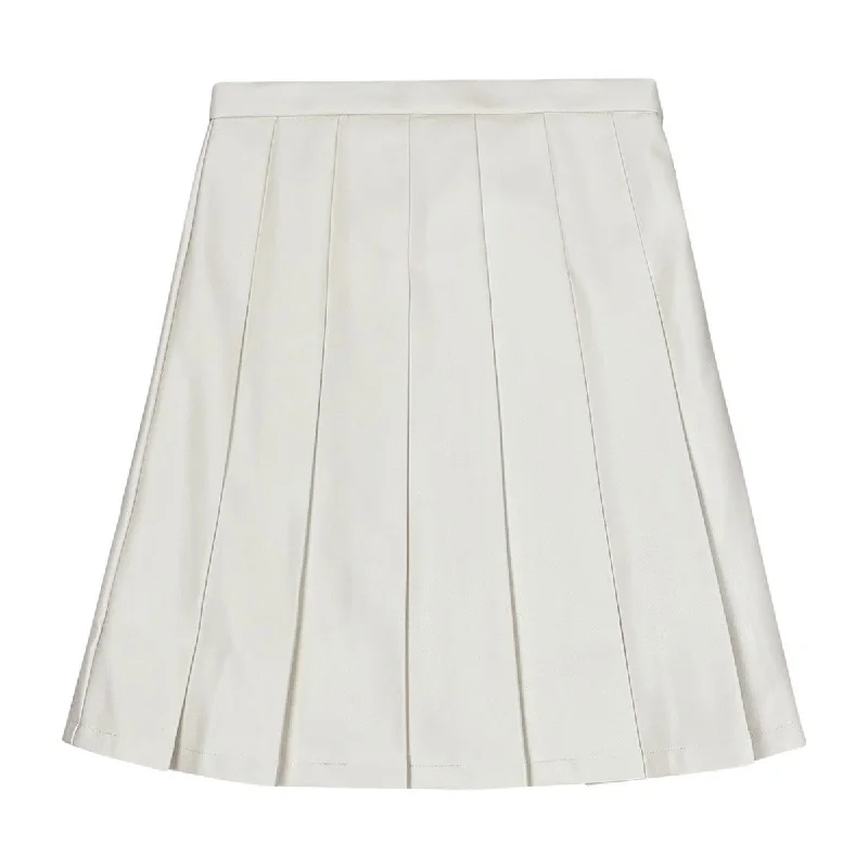 Teela Ivory Leather Skirt linen skirt natural