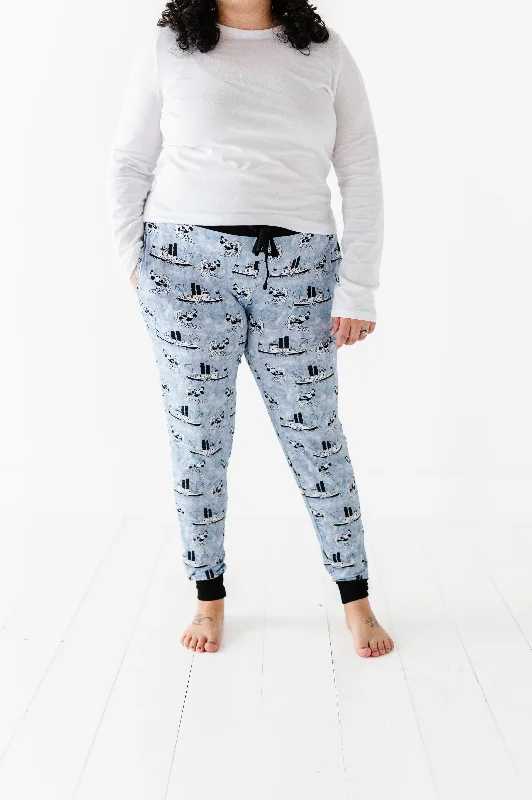 The Sleepy Sloth Mickey Mouse Steamboat Williie Print Women's Sleepy Pants Pajama Bottoms Comfy Cargo Trousers