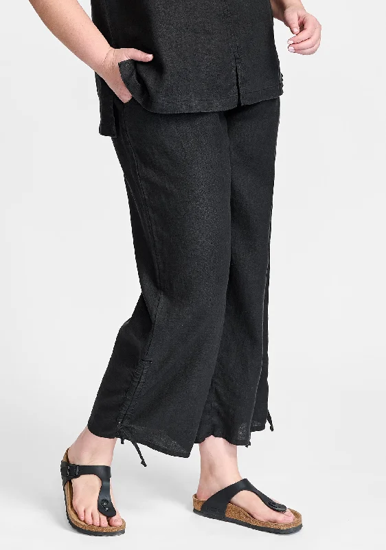 Zen Pant - Linen Pants With Elastic Waist - FINAL SALE Fashionable Sporty Pants