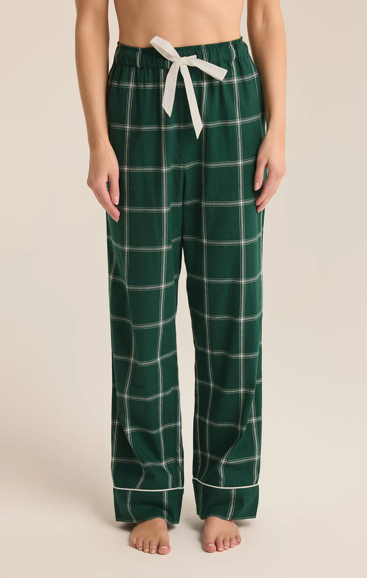 Z Supply Dreamer Plaid Flannel Pants Cozy Fitted Pants